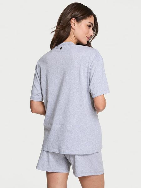 Пижама Victoria's Secret 100% Cotton Short Pajama Set - XS - Серый оригинал Victoria's Secret купить Украина 423819QBV