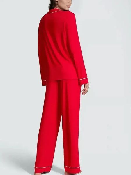Піжама Victoria's Secret Modal Long PJ Set - S - Червоний оригінал Victoria's Secret купити Україна 417435QBJ