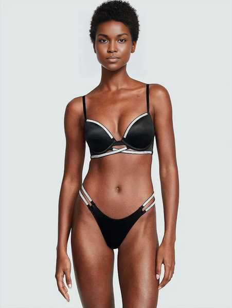 Бюстгальтер Victoria's Secret Shine Cradle Push-Up Bra - 34D - Черный оригинал Victoria's Secret купить Украина 904550QB4-Bra-2