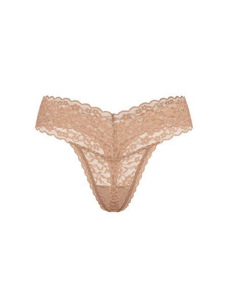 Мереживні трусики тонг Victoria's Secret Lace Thong Panty - S - Бежевий оригінал Victoria's Secret купити Україна 419060SEQ