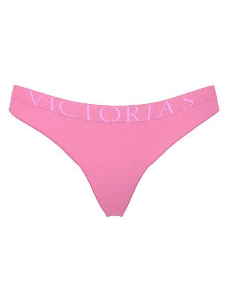 Трусики Victoria's Secret Logo Cotton Thong Panty - Рожевий - XS оригінал Victoria's Secret купити Україна 433662QE7