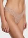 Мереживні трусики тонг Victoria's Secret Lace Thong Panty - S - Бежевий оригінал Victoria's Secret фото 419060SEQ