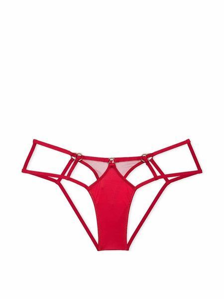 Трусики чики Victoria's Secret Strappy Hardware High-Leg Cheeky Panty - M - Красный оригинал Victoria's Secret купить Украина 418788QD4