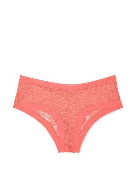 Мереживні безшовні трусики чіки No-Show No-Show Lace Cheeky Panty - XS - Рожевий оригінал Victoria's Secret купити Україна 423905QBE