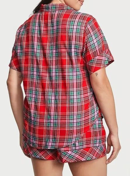 Пижама Victoria's Secret Flannel Short Pajama Set - S - Красный оригинал Victoria's Secret купить Украина 817445R3M