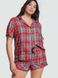 Пижама Victoria's Secret Flannel Short Pajama Set - S - Красный оригинал Victoria's Secret фото 817445R3M