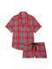 Пижама Victoria's Secret Flannel Short Pajama Set - S - Красный оригинал Victoria's Secret фото 817445R3M