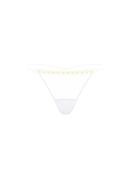 Трусики тонг PINK Wink Strappy V-String Thong Panty - S - Білий оригінал Victoria's Secret купити Україна 423727QBF