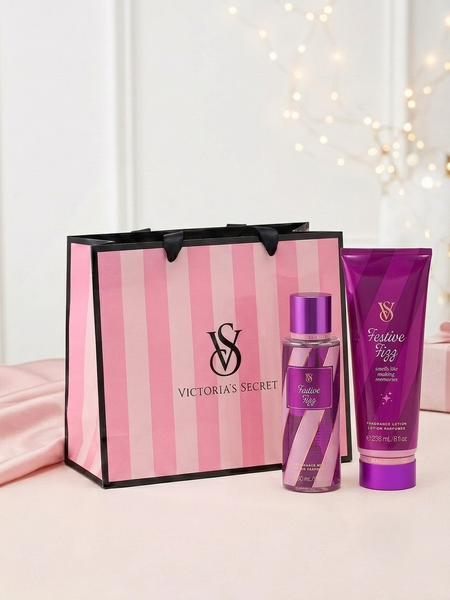 Подарунковий набір Victoria's Secret Festive Fizz (Міст + Лосьйон + Пакет) оригінал Victoria's Secret купити Україна 427577QJ2-set