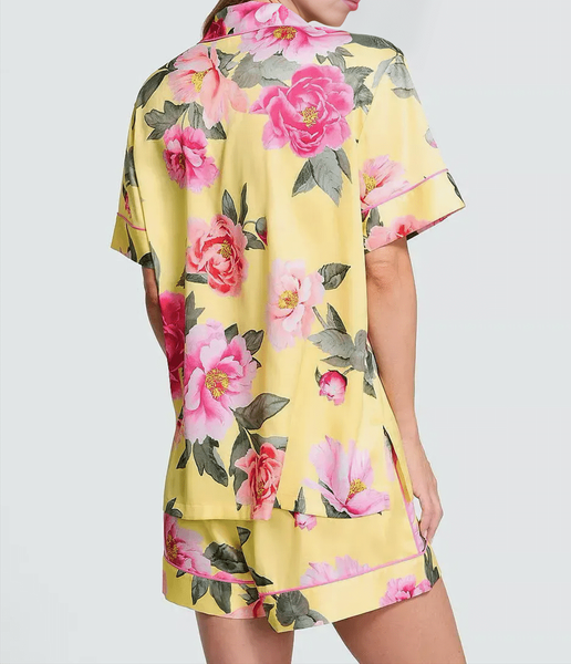 Піжама Victoria's Secret Glazed Satin Heart Short Pajama Set - XS - Жовтий оригінал Victoria's Secret купити Україна 420076SP9