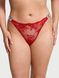 Трусики тонг Вікторія Сікрет Shine Strap Lace Thong Panty - L - Червоний оригінал Victoria's Secret фото 418814QD4