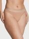 Хлопковые трусики тонг Victoria's Secret Logo Cotton Thong Panty - L - Бежевый оригинал Victoria's Secret фото 415830SEQ