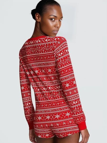 Пижама Victoria's Secret Thermal Short Pajama Set - S - Красный оригинал Victoria's Secret купить Украина 420043SPG