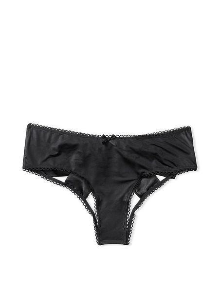 Открытые трусики чики Victoria's Secret Bow Ouvert Cheeky Panty - XS - Черный оригинал Victoria's Secret купить Украина 10496