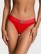 Бавовняні трусики Victoria's Secret Cotton Shine Patch Thong Panty (червоні) - XS - Червоний оригінал Victoria's Secret фото 420772QD4