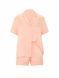 Сатиновая пижама Victoria's Secret Signature Satin Short Pajama Set - Персиковый -S оригинал Victoria's Secret фото 428551QAX