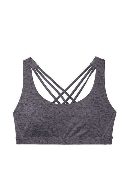 Спортивный топ VICTORIA'S SECRET Strappy Back Light Impact Sports - S - Серый оригинал Victoria's Secret купить Украина 11266